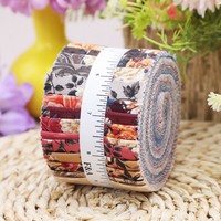 Tissu de couture premium Jelly Roll non toxique imprimé pour patchwork, accessoires de quilting, tissu de décoration intérieure