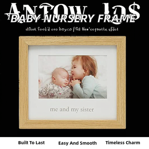 Modern Frame Baby <b>Nursery</b> Wall Art Photo Frame with UV Printing Easel Back Brushed Finish Wood Material - Product Image 2