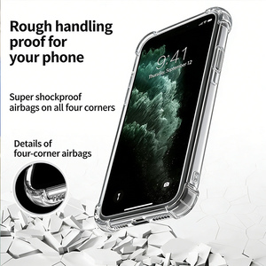 Funda Transparente de TPU para Samsung Galaxy S25 Plus S24 Ultra S26, Funda Delgada para Google <span class=keywords><strong>Pixel</strong></span> 10Pro XL - Product Image 4