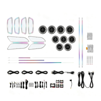 Kit d'éclairage ambiant en cristal 64 couleurs Glefon pour Mercedes-Benz CLA /GLA /W176/ W117 /W118 /W156 /W246, lampe d'ambiance intérieure