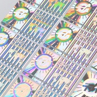 Fabricant d'étiquettes holographiques découpées à l'emporte-pièce emballage personnalisé feuille d'autocollant d'hologramme d'origine en vinyle avec logo