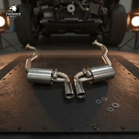 HT Kualitas Tinggi, Pas Sempurna untuk Porsche 718 Cayman, 981, 987 Titanium Catback Vacuum Valvetronic Muffler, dilengkapi dengan Ujung Knalpot Mengkilap