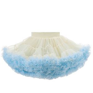 2022 Hot Selling New Children Dance Many Different Solid Color <b>Net</b> Yarn Wrinkle Princess Dresses Girls Tutu Petti Skirts - Product Image 3