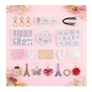 TOYSRUNNER Custom Design <b>Play</b> Resin Jewelry Craft Making Kit with Hard Transparent Cure Resin UV Light Silicone Molds Supplies - Product Image 5