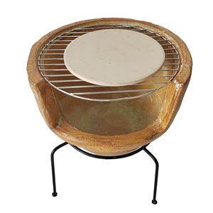 非常に素敵な工場直接生産された粘土チミネアBBQピザストーンプレートピザオーブン付き - Product Image 3