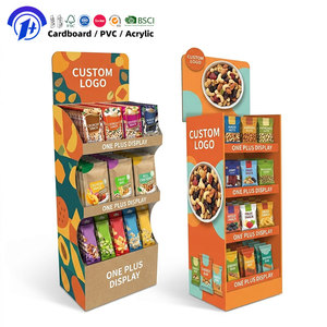 Customized POP Retail Cardboard Display Stand Eye-catching Printed Corrugated Floor Shelf for Brand Marketing Display - Product Image 1