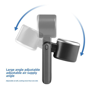 3 in 1 Portable Foldable <b>Mini</b> Handheld <b>Fan</b> Multifunctional with 5 Wind Speeds Outdoor Digital Display Nf42 13550rpm Ultra High - Product Image 4