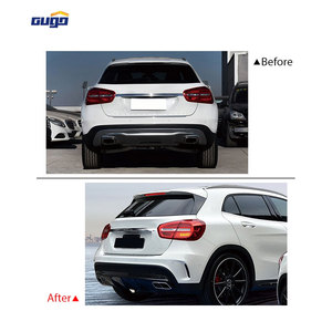 GUGO 2015 <span class=keywords><strong>GLA</strong></span> <span class=keywords><strong>45</strong></span> AMG Pare-chocs avant et arrière chromés en ABS, pièces automobiles, kit carrosserie pour Mercedes-Benz <span class=keywords><strong>GLA</strong></span> X156 2014-2019, mise à niveau nouvelle - Product Image 3