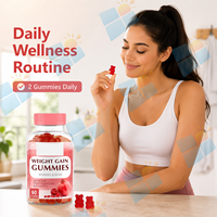 Gummies OEM pour la prise de poids, marque privée, supplément de soutien à la masse musculaire, vitamines gommeuses à croquer, formule personnalisée, fabricant