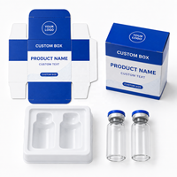 Boîte d'emballage en papier personnalisée écologique pour flacon en verre de 3 ml, 5 ml, 10 ml, produits cosmétiques et soins de la peau