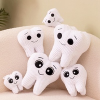 Jouet en peluche dentiste cadeau jouet en peluche à dents blanches jouet en peluche porte-clés en peluche sac à dos pendentif