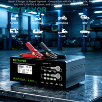 Chargeur de batterie universel réglable multi-usage 6V 8V 12V 24V 36V 48V pour batteries au plomb-acide, lithium et LiFePO4