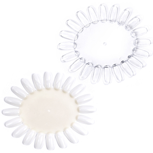 10 unidades/bolsa Tabla de exhibición ovalada para diseño de uñas con 20 puntas, diseño de girasol, para práctica de uñas postizas, paleta de colores de gel, dedo de práctica de ABS para esmalte - Product Image 2