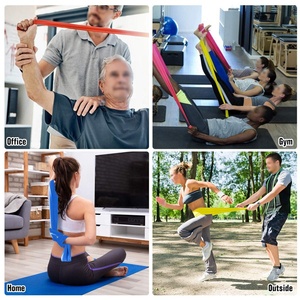 X-Light 5-16 2080mm Rouge Latex Naturel Boucle Élastique Gym <span class=keywords><strong>Fitness</strong></span> Bandes Exercice Yoga Sangle pour Musculation Puissance Résistance - Product Image 3