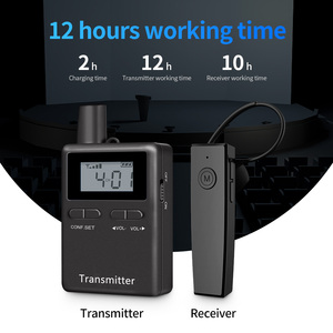 ระบบลำโพงนำเที่ยวสำหรับผู้นำอุตสาหกรรม สำหรับการประชุมระหว่างประเทศ ดิจิตอล 2.4G 80MHz ป้องกันการรบกวน 1000-1500mAh - Product Image 4