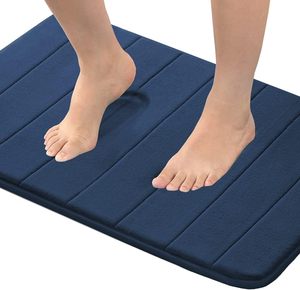 Non-Slip Memory <b>Foam</b> Eco-Friendly <b>Waterproof</b> Bathroom Floor Mat Machine Made Water Absorbent Solid Pattern PVC Polyester - Product Image 1