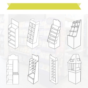 Nhà Máy bù đắp in cuốn sách truy cập sàn giấy hiển thị tủ đứng gói các tông quảng cáo kệ cho tập sách hộp các tông - Product Image 4