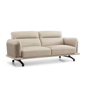 Set Sofa Mewah Desain Italia Komersial Furnitur Ruang Tamu Chesterfield Sofa Kulit Antik Hotel Sofa Retro Bekas