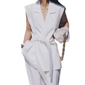 Conjunto de 2 Piezas para Mujer, Pantalones Anchos con Cintura Delgada y Chaleco sin Mangas, Estilo Premium - Product Image 4