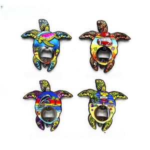 Imán para Refrigerador con Forma de Tortuga Marina de Maldibes, Abridor de Botellas, Recuerdo de Viaje, Decoración Magnética para Refrigerador, Adhesivo Magnético, Artesanía Pintada a Mano - Product Image 2