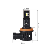 Kit de phares LED H11 5000LM, utilisation tout-terrain, modèles H11, ensemble de phares super lumineux