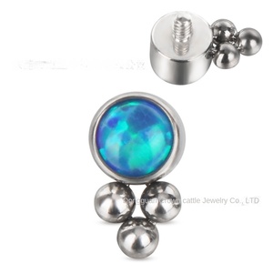 Vendita diretta della fabbrica per bambini in titanio Piercing al naso gioielli con zircone orecchio all'ingrosso alla moda orecchini Piercing - Product Image 4