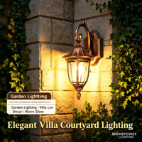 Lampe murale LED vintage d'extérieur en aluminium moulé, étanche IP54, pour jardin, balcon, style européen, luminaire décoratif pour villa