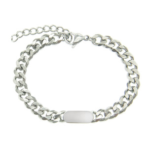 Hip Hop Cuban <b>Chain</b> Bracelet Trendy Nightclub Street Personality Simple <b>Titanium</b> Steel Bracelet Tanjing - Product Image 1