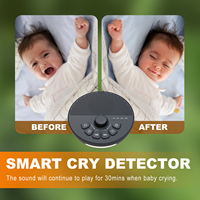 Nouvelle conception, machine à bruit blanc portable sans fil en plastique de haute qualité avec capteur de pleurs de bébé et 3 minuteurs pour l'apprentissage du sommeil
