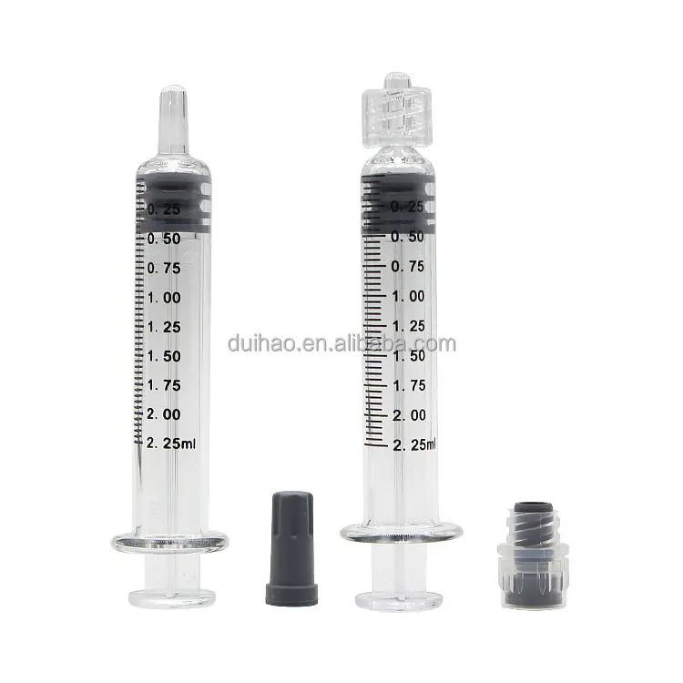 Long life Prefilled syringes 1ml luer lock oil packaging borosilicate glass syringe