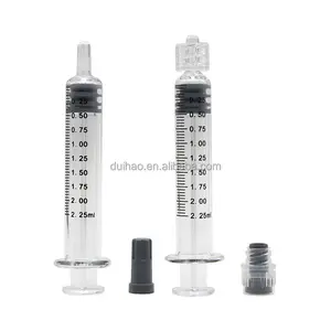 Jeringas precargadas de larga duración 1mL luer lock embalaje de aceite jeringa de vidrio de borosilicato