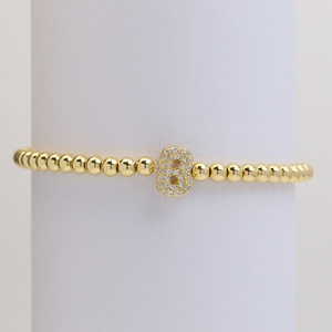 <span class=keywords><strong>Cobre</strong></span> <span class=keywords><strong>chapado</strong></span> <span class=keywords><strong>en</strong></span> <span class=keywords><strong>oro</strong></span> de 18 quilates de nuevo diseño para pulsera para mujer, cuentas de burbujas de espuma con microincrustaciones, circonita cúbica, Letra de circonita cúbica - Product Image 5