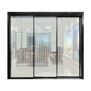 Portes coulissantes en aluminium blanc personnalisées, bon prix, cadre fin de 10 pieds Super grand verre trempé - Product Image 2