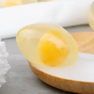 egg-shape-soap white label handmade egg yellow soap whitening best seller soap in egg shape