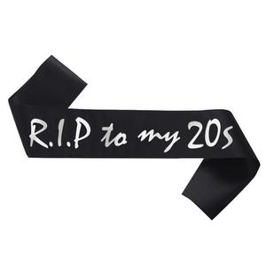 Écharpe RIP à mes <span class=keywords><strong>20</strong></span> ans, Écharpe d'<span class=keywords><strong>anniversaire</strong></span> RIP à mes <span class=keywords><strong>20</strong></span> ans pour fille, pour 30e <span class=keywords><strong>anniversaire</strong></span>, enterrement pour jeune fille, décorations pour 30e <span class=keywords><strong>anniversaire</strong></span> - Product Image 3