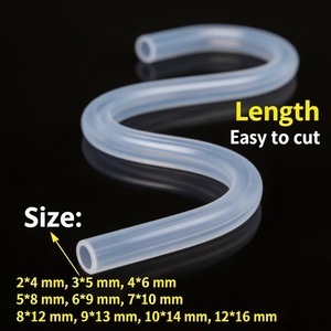 Tube de pompe péristaltique en <span class=keywords><strong>silicone</strong></span> de qualité médicale WT 2,4 mm, longue durée de vie, résistant à l'usure, service de découpe sur mesure, tuyau en caoutchouc - Product Image 2