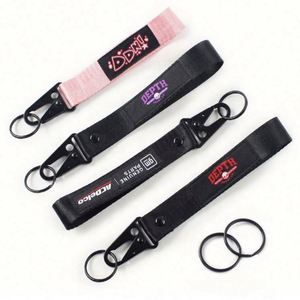 Custom Logo Nylon Short Eagle <b>Hook</b> Wrist Lanyard Keychain - Product Image 5