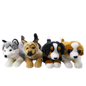 Peluche Husky en position couchée, jouet en peluche pour enfants, oreiller de confort, grand chien, rembourrage 100% polyester, Noël - Product Image 5