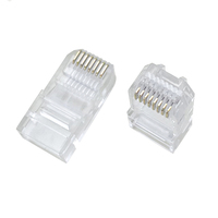 Modularer Stecker CAT.5E Männlich RJ45 Anschluss 8P8C für PCB-Druckernutzung L=23,9mm Ohne Griff LCP-Gehäuse Phosphorbronze-Kontakte