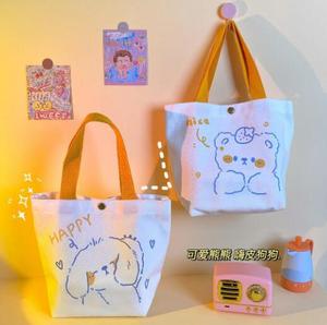 Borsa a tracolla estetica simpatica in tela di cartone animato con borse per lo <span class=keywords><strong>shopping</strong></span> con tasca interna - Product Image 5