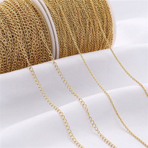 Rollo de Cadenas de Eslabones en O de Acero Inoxidable al por Mayor, Impermeables con Baño de Oro PVD de 18k, Extensión para Fabricación de Joyería DIY - Product Image 3