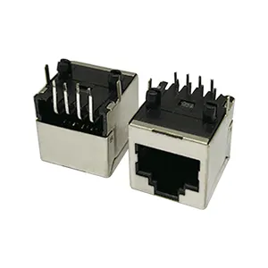 1 port entri atas Jack RJ45 disesuaikan rj45 modular jack pcb jack 8p8c konektor ethernet rj45 soket konektor perempuan