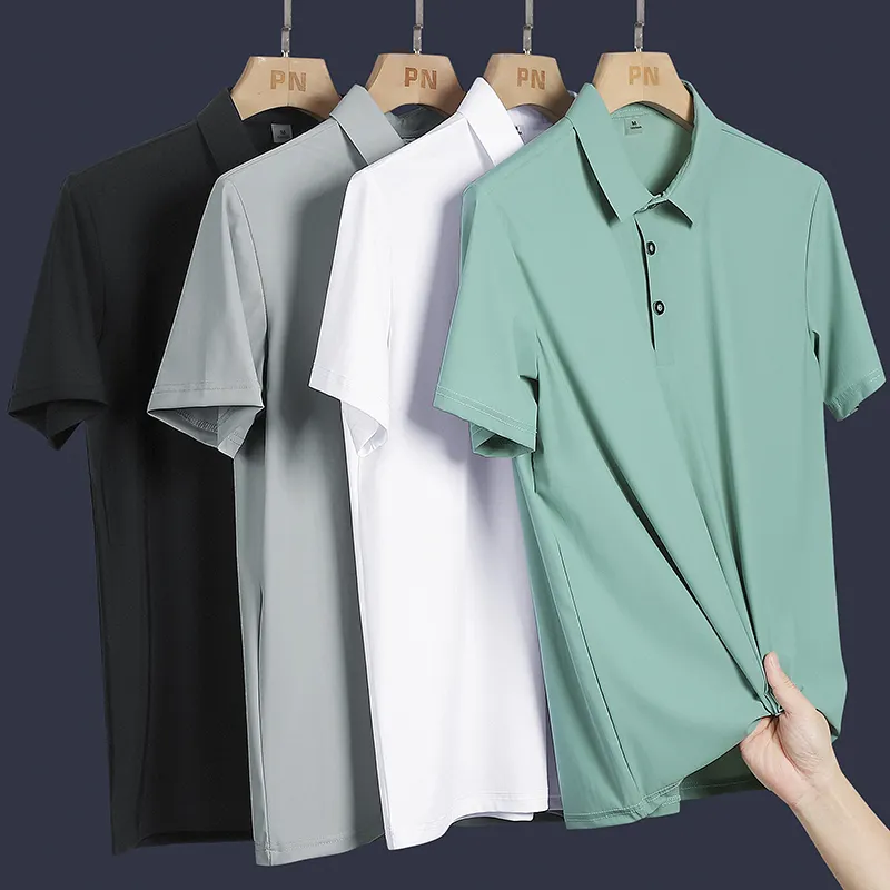 OEM logotipo personalizado de alta calidad hombres Polo camiseta Turn-Down Collar transpirable Golf Polos camisas para los hombres