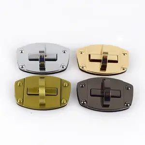 MeeTee BF046 58*35mm Luggage Hardware Accessories Square Bag Lock for Handbag Diy Leather Craft Twist Lock Buckle