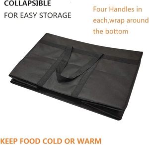 Insulated Cooler Bags with Zipper Closure,Reusable Grocery Shopping Bags Keep Food Hot or Cold,Collapsible Lunch Bag - Product Image 5