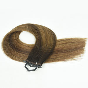 Натуральные светлые русские бесшовные плоские волосы для наращивания волос для белых женщин Циндао впрыскиваемые плоские уточные волосы - Product Image 4