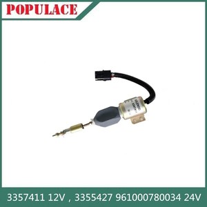 Stop Solenoid 3355427 12V 24V For <b>Gasoline</b> <b>Generator</b> Part Number 3355427 - Product Image 2