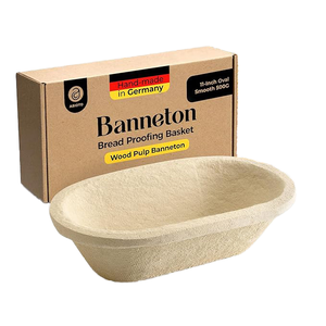 Cesto per Lievitazione del Pane in Polpa di <span class=keywords><strong>Carta</strong></span> Ecologico, Kit per Fermentazione del Pane a Lievitazione Naturale, Miglior Prezzo - Product Image 1