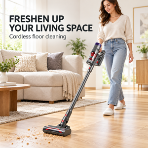 Aspirateur balai sans fil 250W, moteur BLDC, aspiration 27kPa, batterie 2200mAh, jusqu'à 55 min d'autonomie pour le nettoyage domestique - Product Image 4