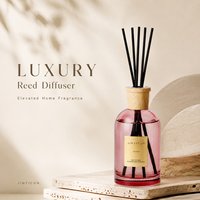 Diffuseur de parfum d'ambiance haut de gamme 350 ml avec huile aromatique naturelle, flacon en verre, parfum longue durée, personnalisation OEM sous marque privée